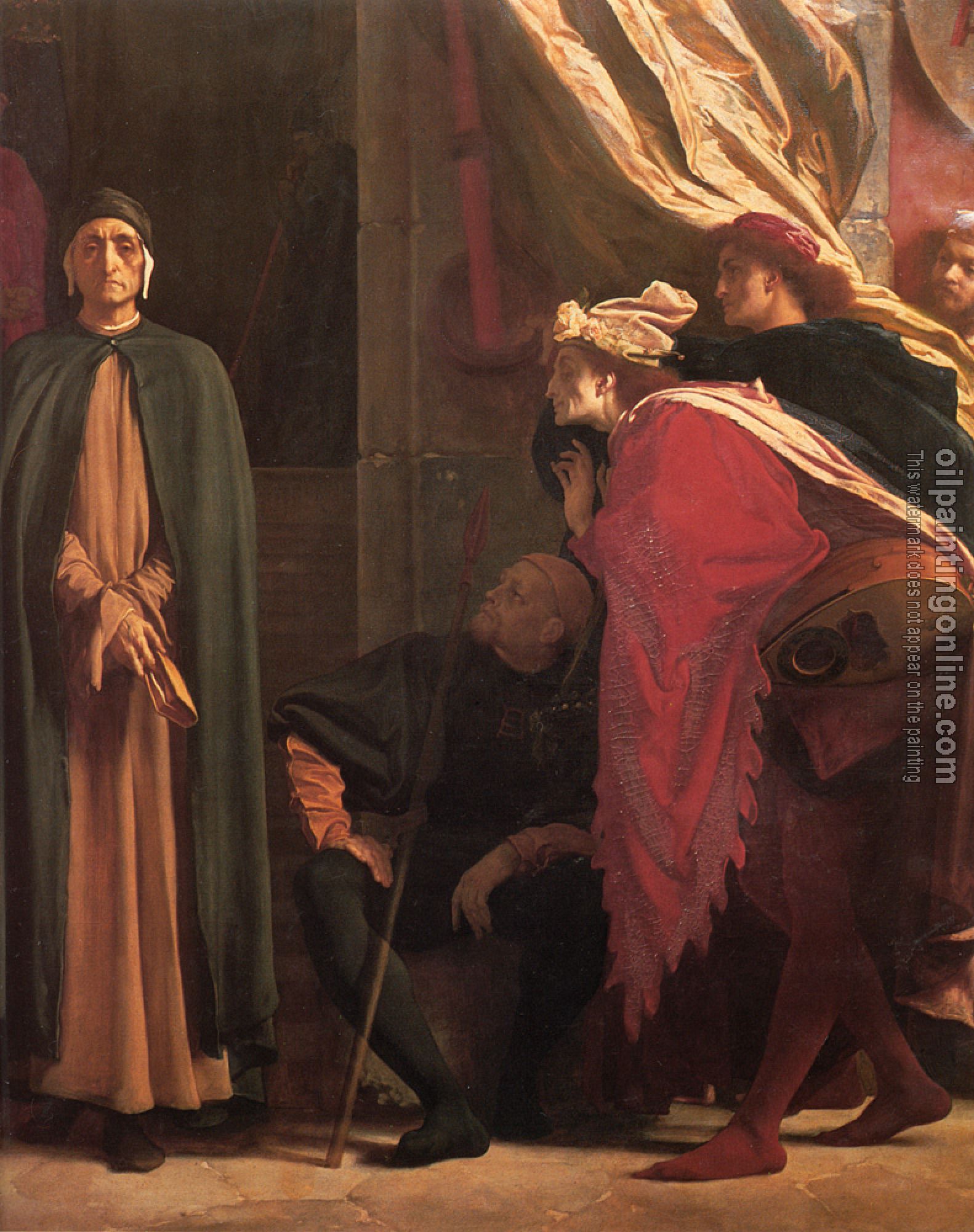 Leighton, Lord Frederick - Dante in Exile-Detail Right